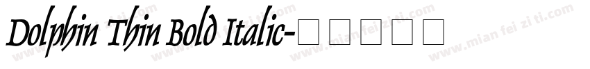 Dolphin Thin Bold Italic字体转换